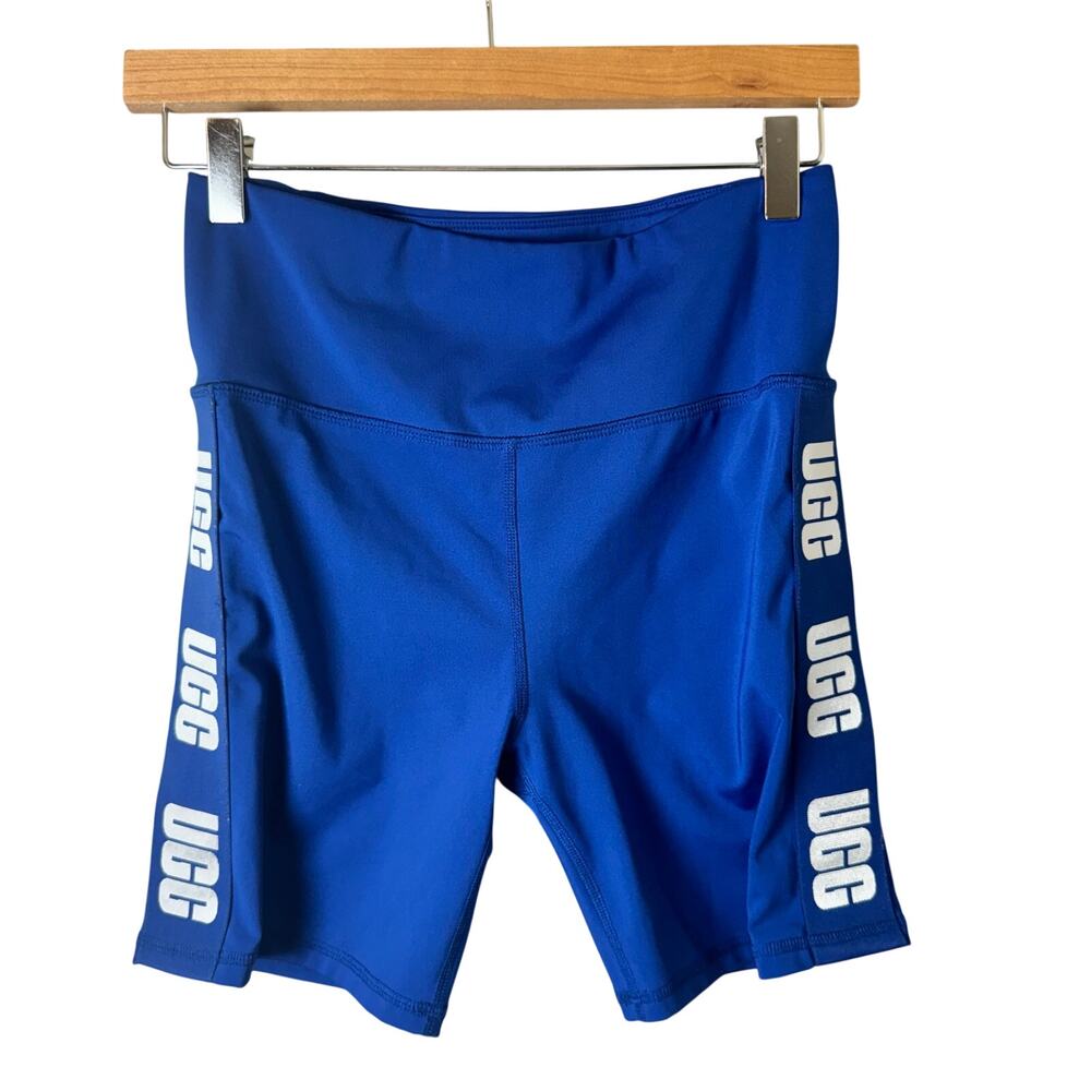 UGG Biker Shorts Women’s Small Hayleigh Logo Blue Athletic Running Yoga Gym